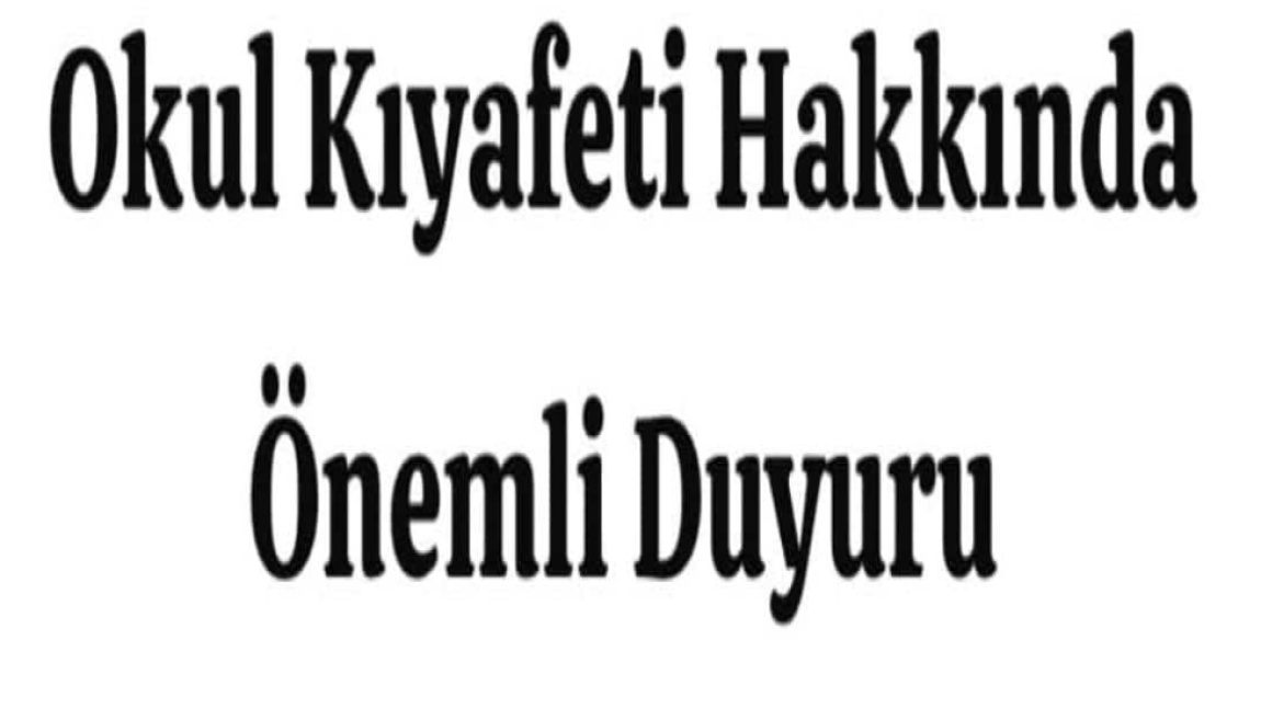 2025-2026 Eğitim Öğretim Yılı Okul Kıyafetlerimiz